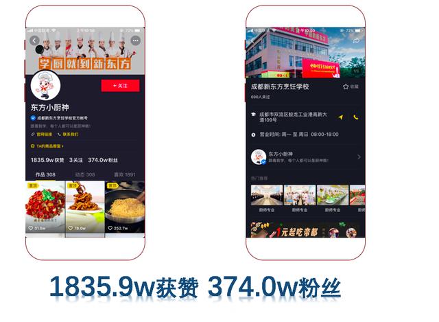 抖音企业号案例分享-本地教育“东方小厨神”