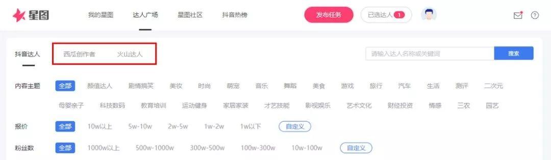达人数量半年翻倍,星图完成四大功能升级